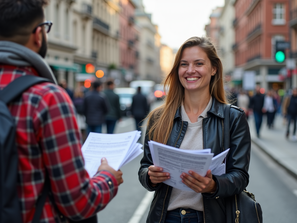 Volunteer engaging the community
