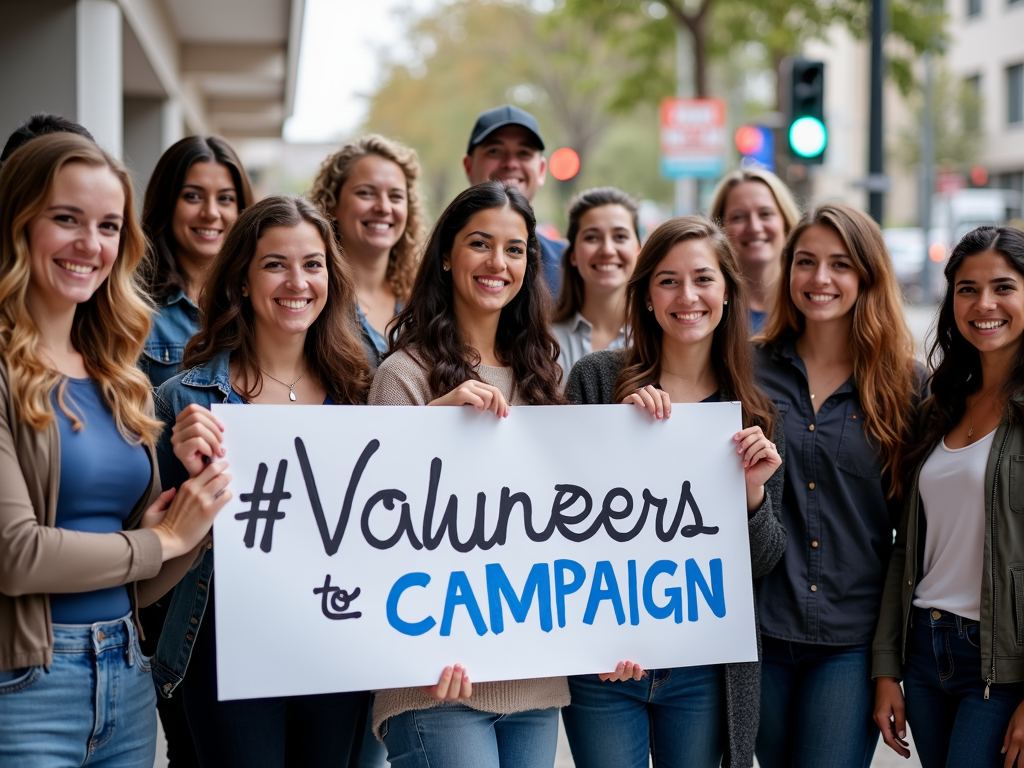 Volunteers celebrating advocacy success.