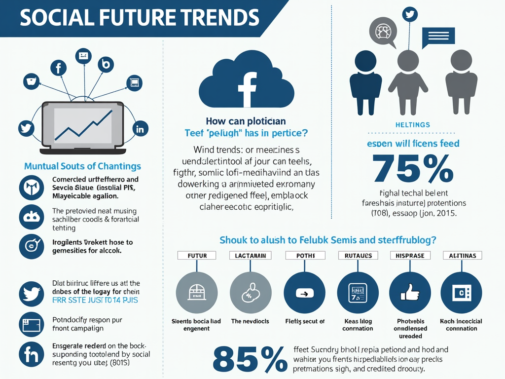 A prediction infographic about future trends in social media campaigns