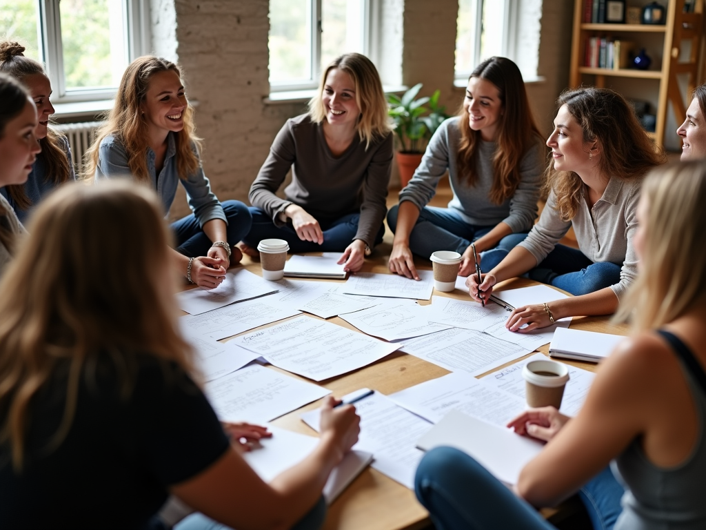Volunteers brainstorming advocacy ideas