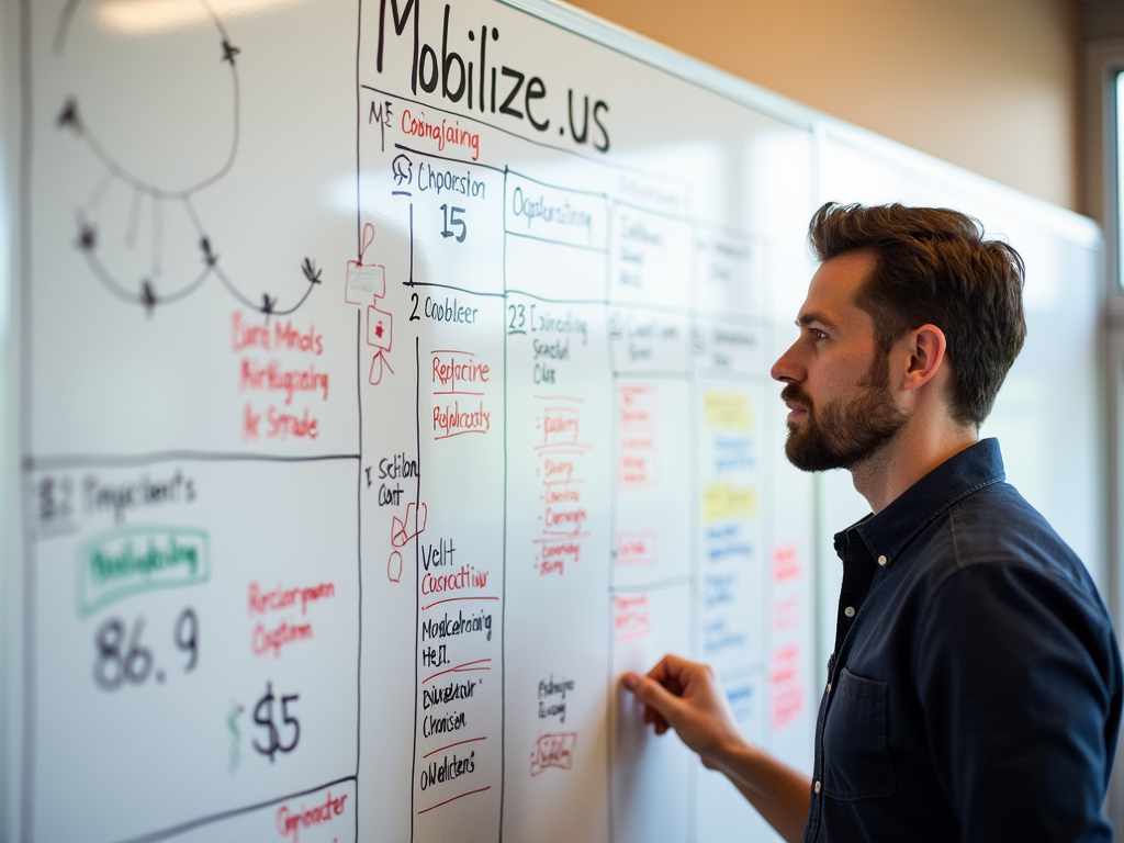 Volunteer coordinator planning with Mobilize.us