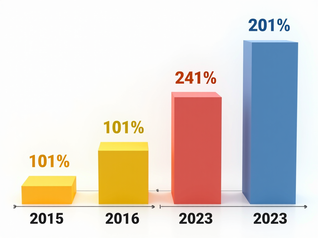 Graph of online donation growth