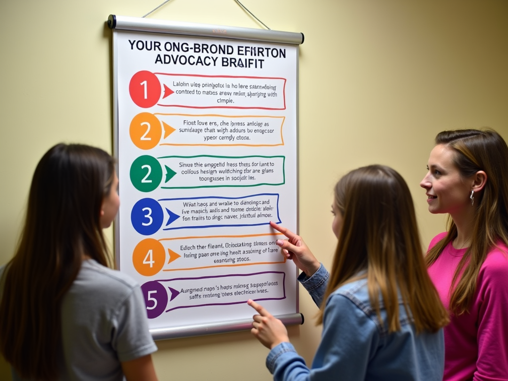Infographic of steps for youth advocacy projects