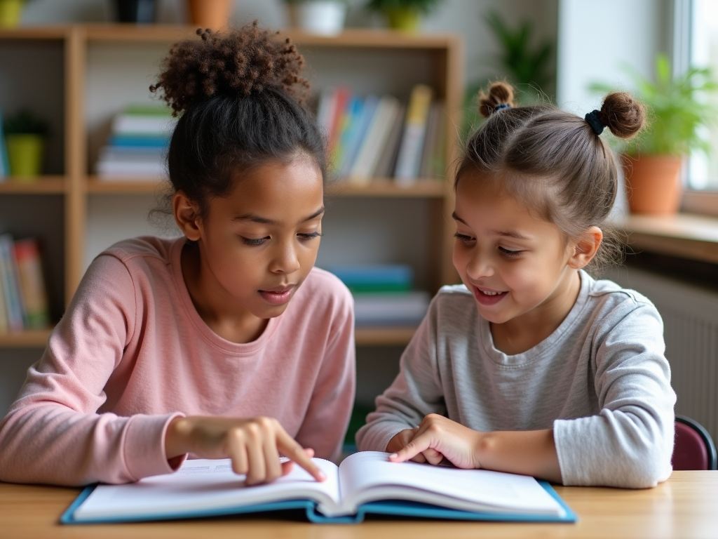 A service-learning project where a high school student tutors an elementary school child in reading.
