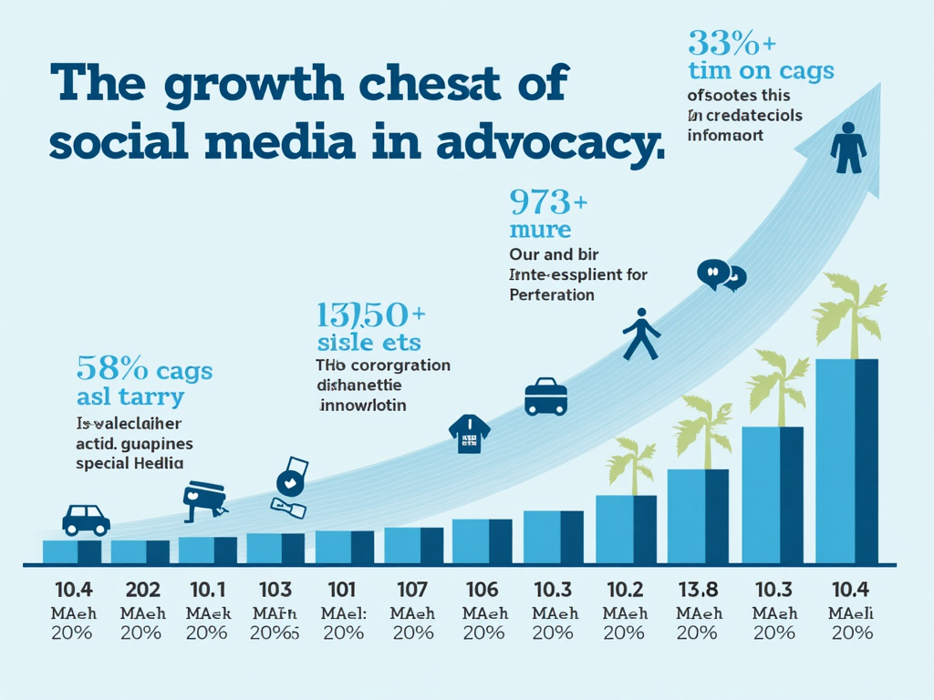 An infographic showing the rise of social media advocacy.