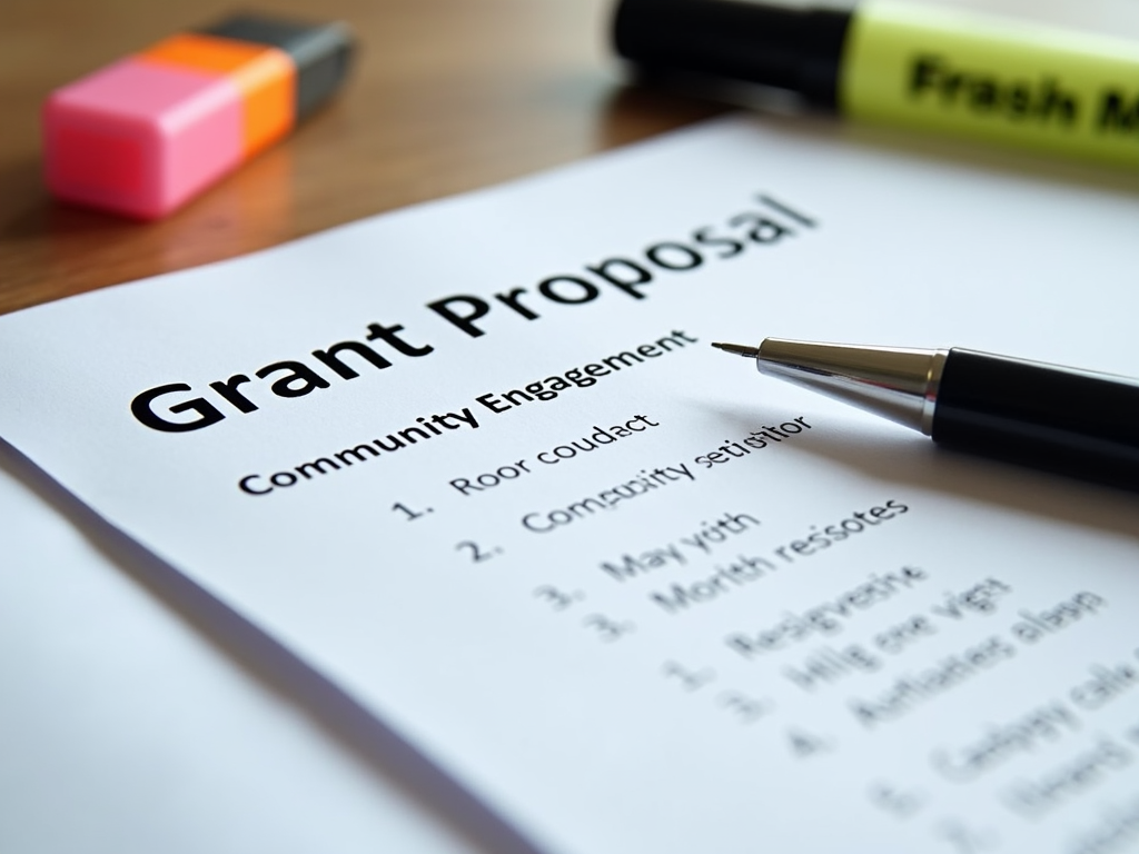 Grant proposal document highlighting community engagement.