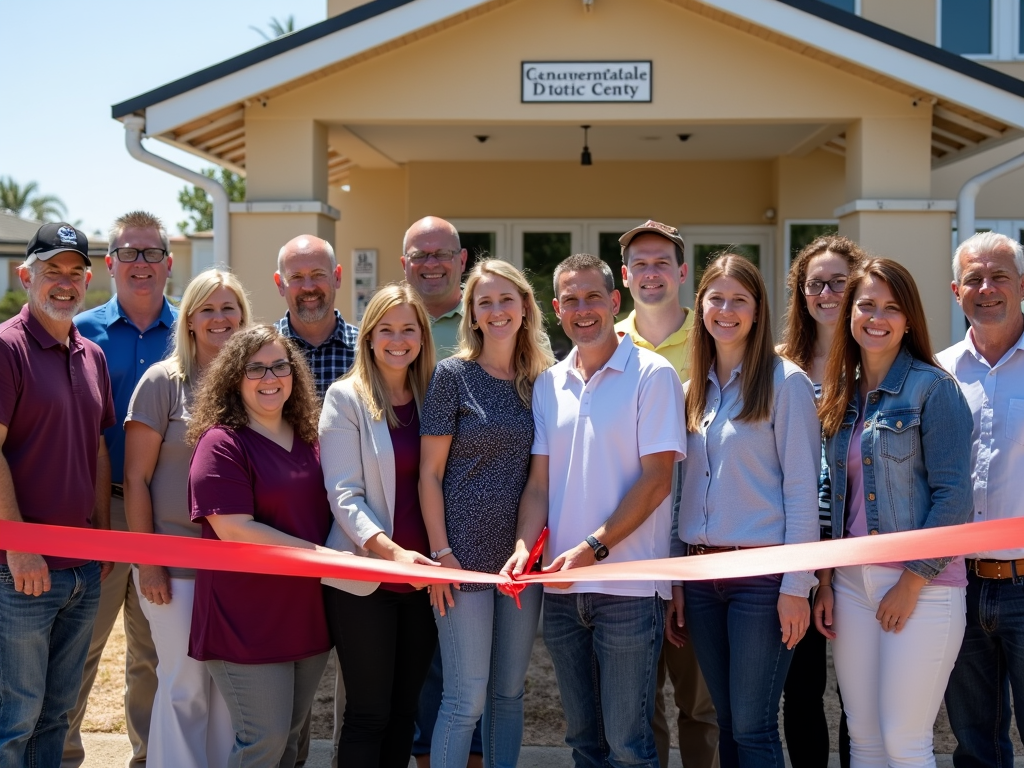 Community center ribbon-cutting