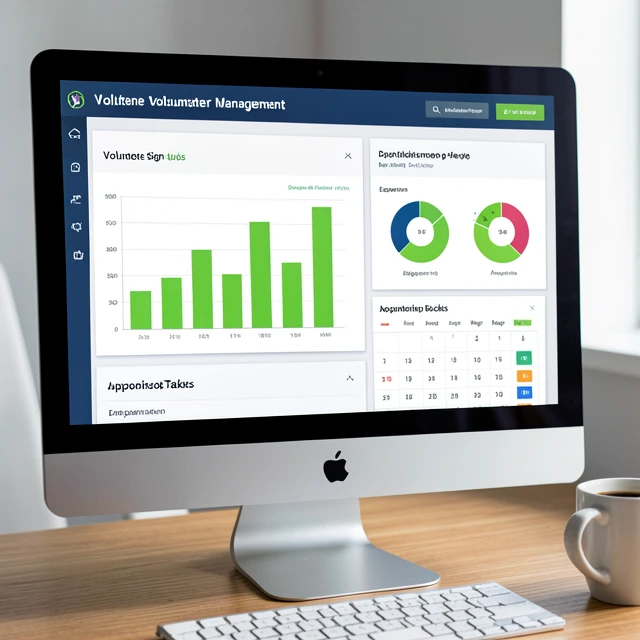Interactive dashboard for tracking volunteer engagement and tasks