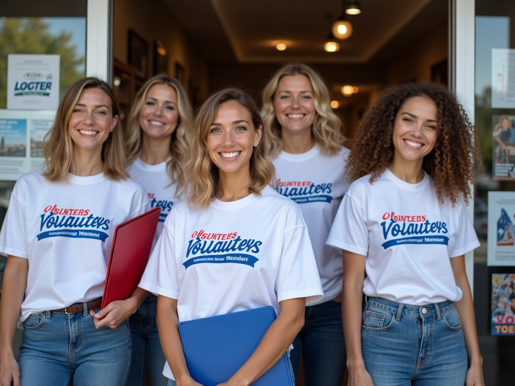 Volunteers preparing for a day of canvassing