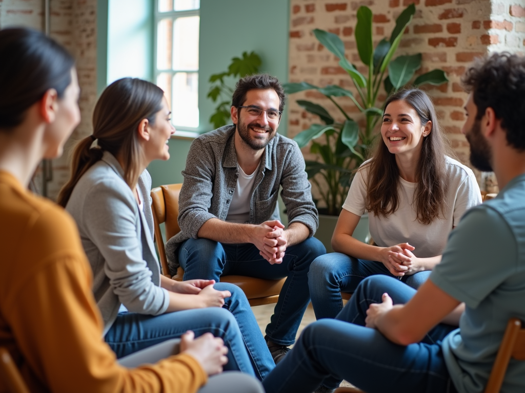 Volunteers communicating effectively in a group setting.