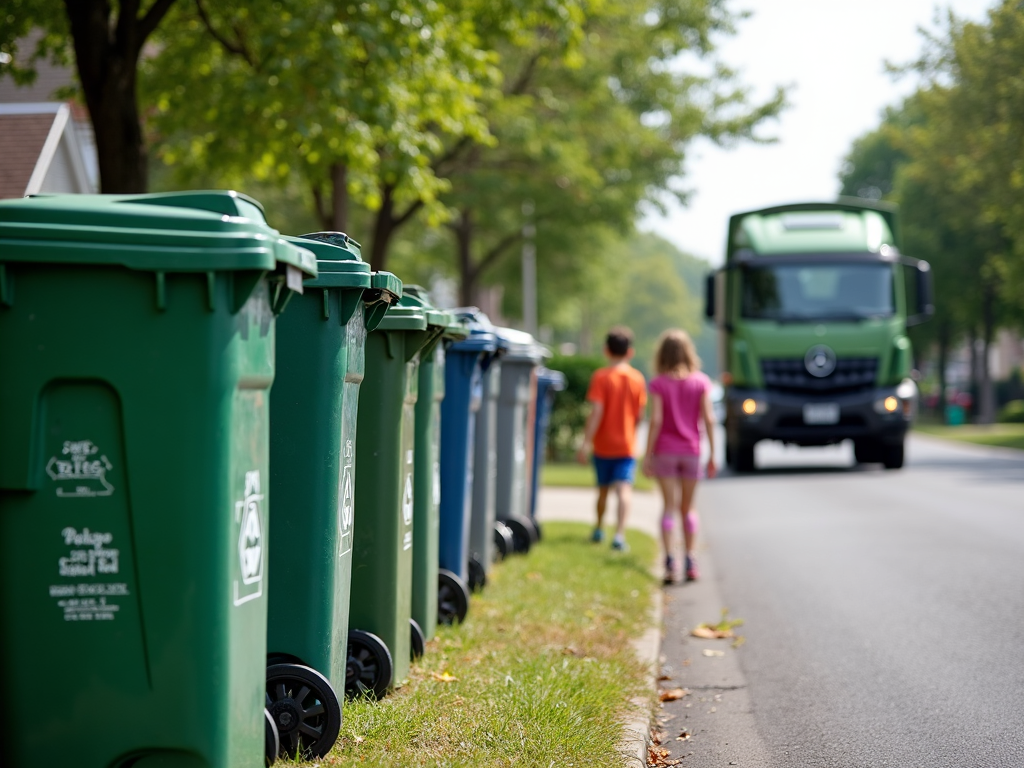 Recycling program in a neighborhood