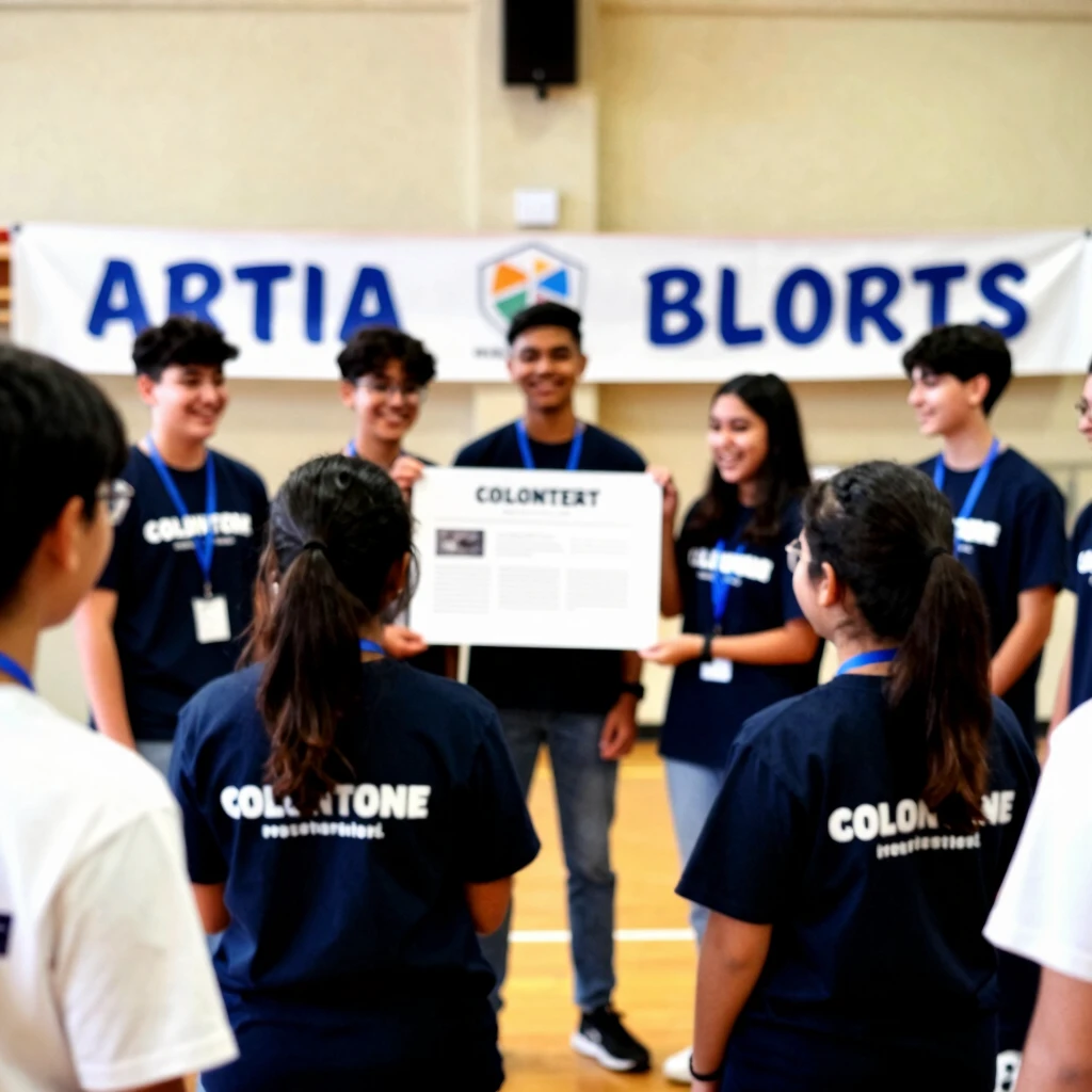 Volunteers and students celebrating project success