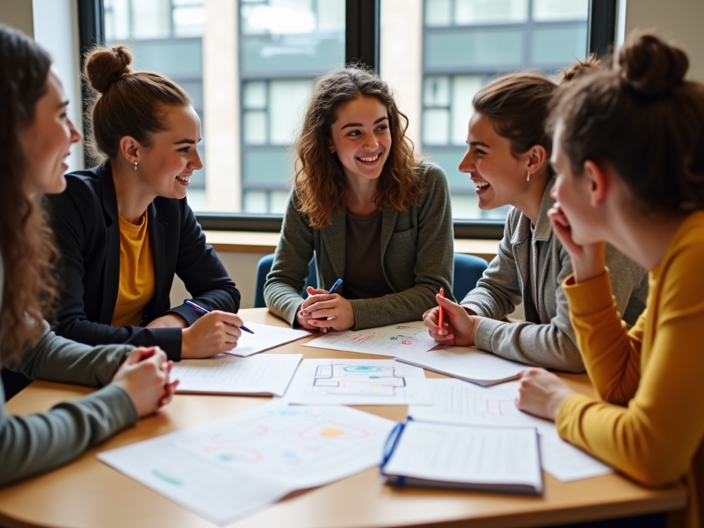 Teens planning a community project