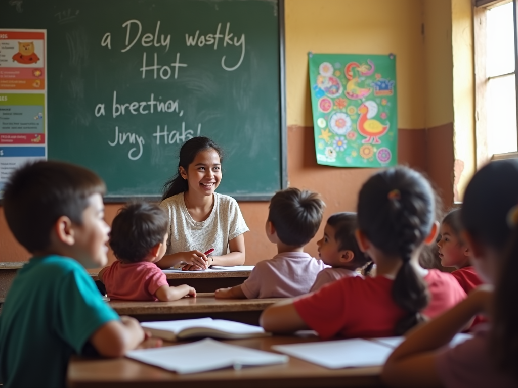 Student teaching English abroad