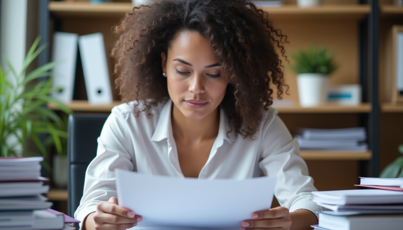 Non-profit staff managing grant documents and deadlines