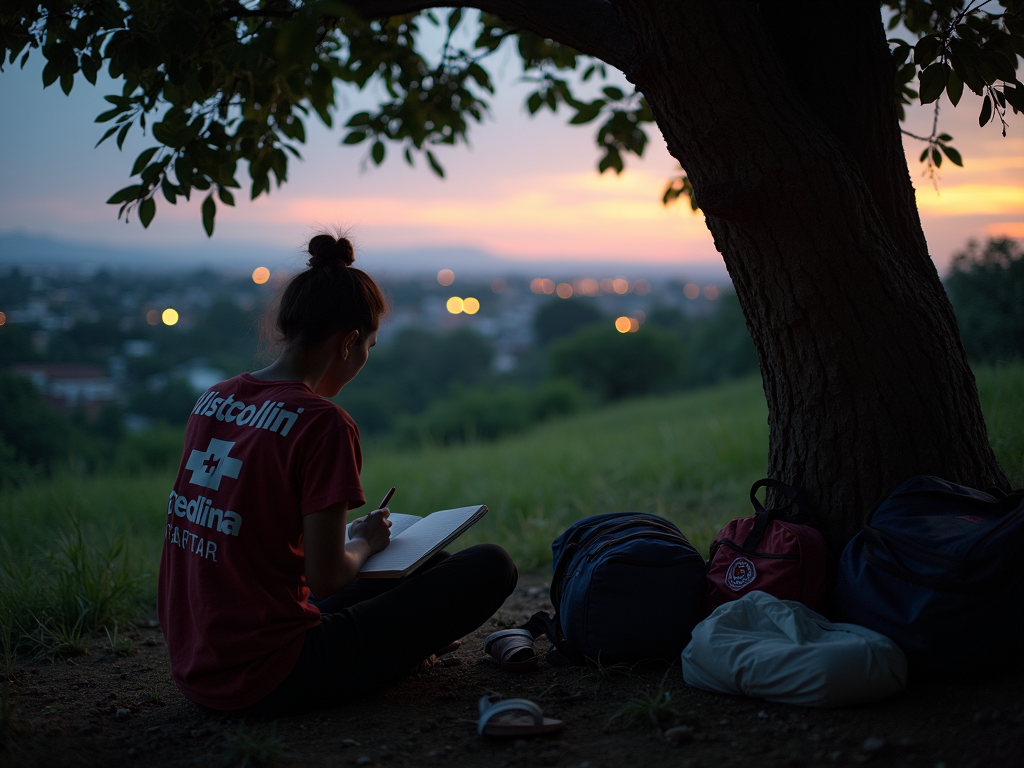 Volunteer reflecting after a day of service