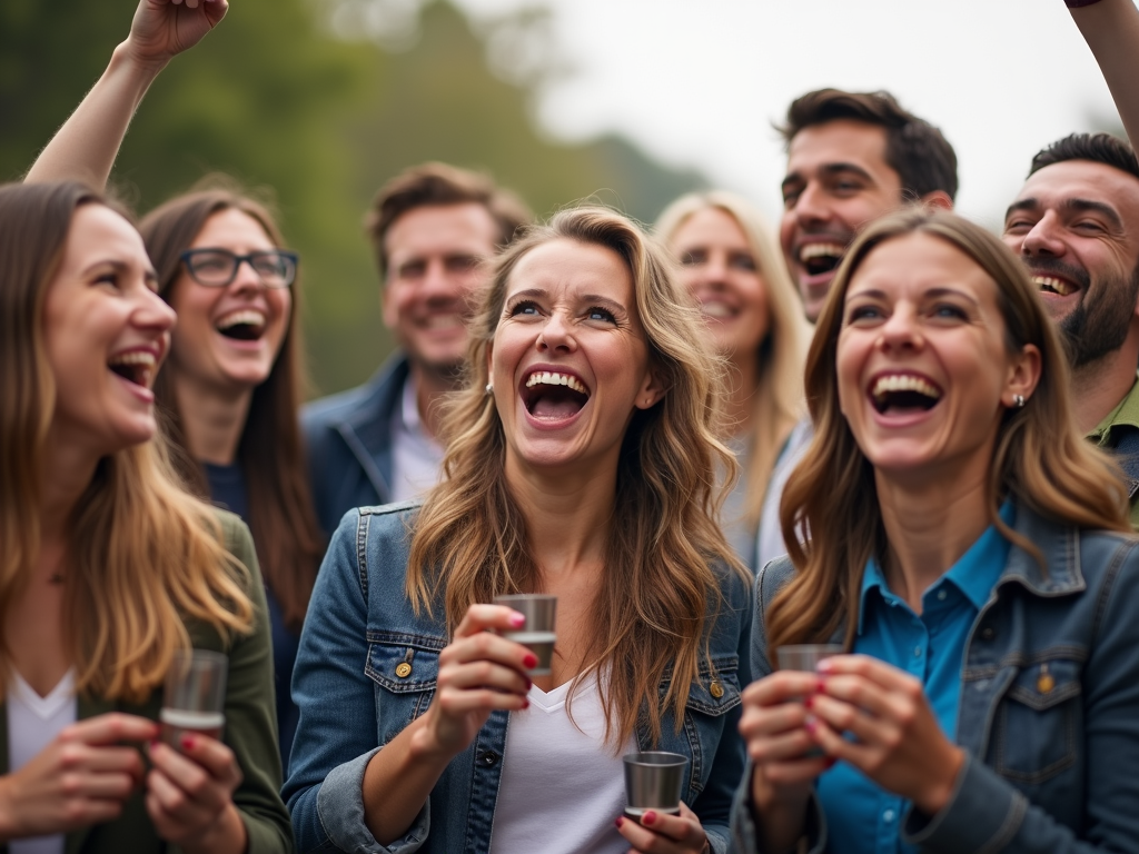 A group of volunteers celebrating their success at an advocacy program.