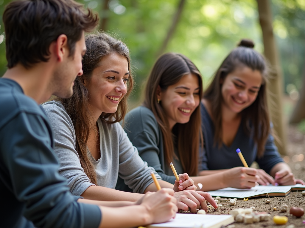 College students volunteering abroad