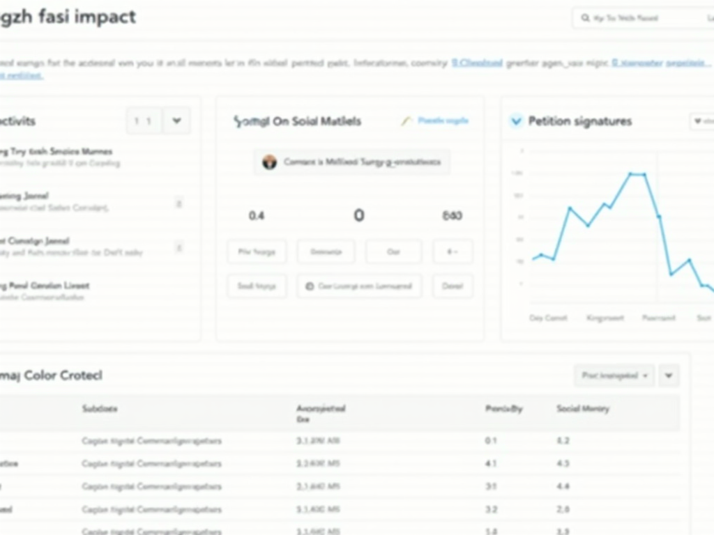 Digital activism campaign analytics dashboard