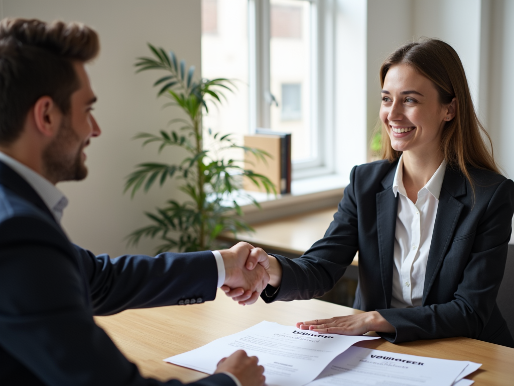 College student leveraging volunteer experience in a job interview