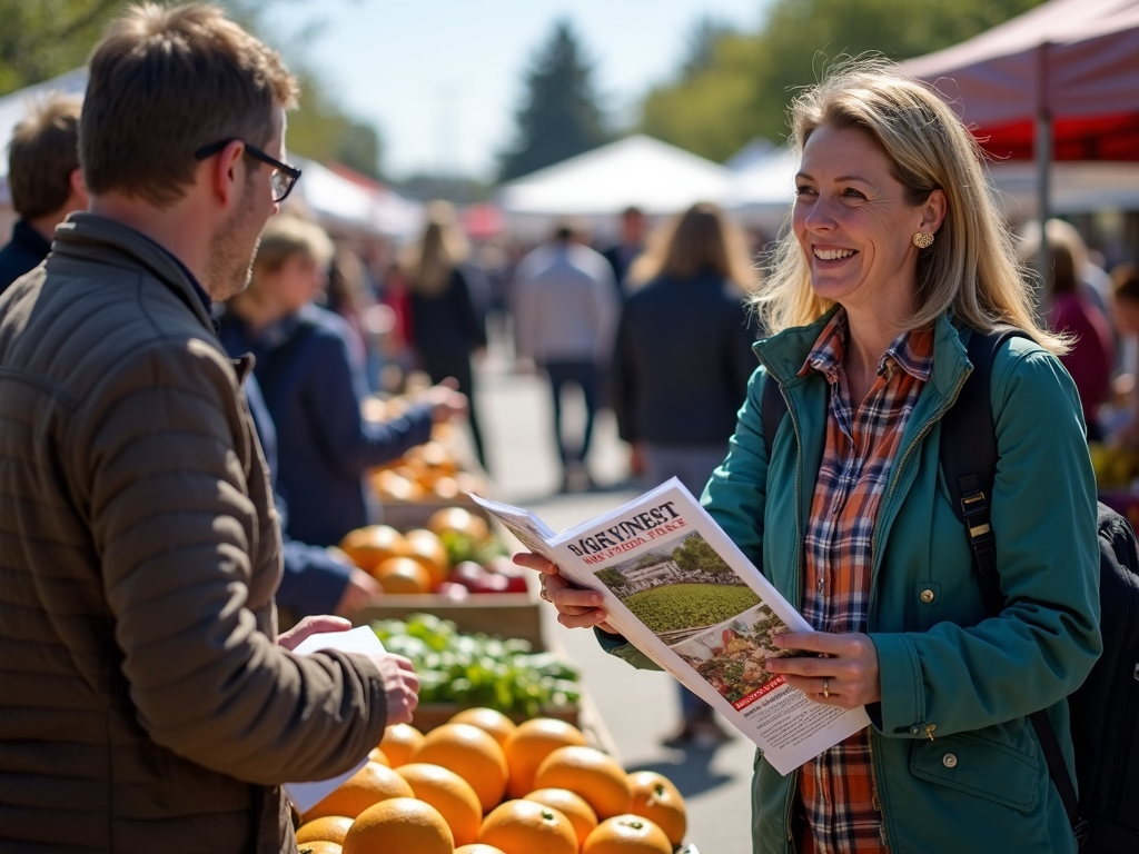 Volunteer at a farmers’ market