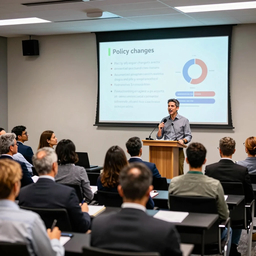 Advocate passionately persuading an engaged audience
