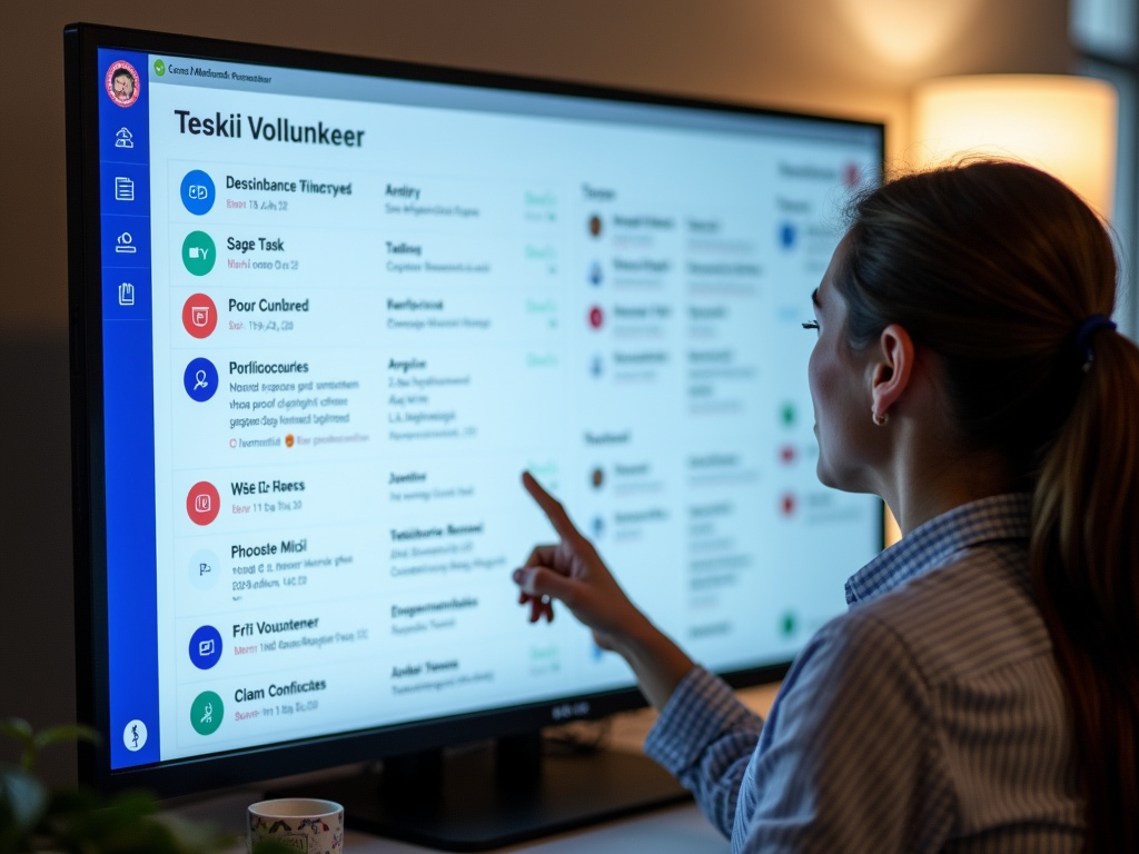 Campaign coordinator managing volunteer tasks
