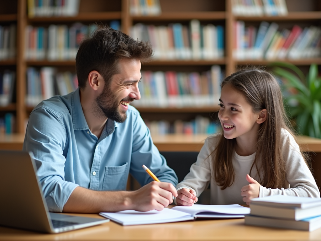 Mentor helping student with homework