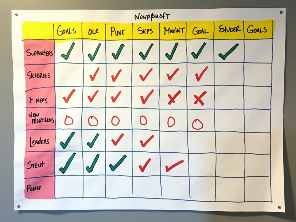 Chart tracking nonprofit advocacy progress