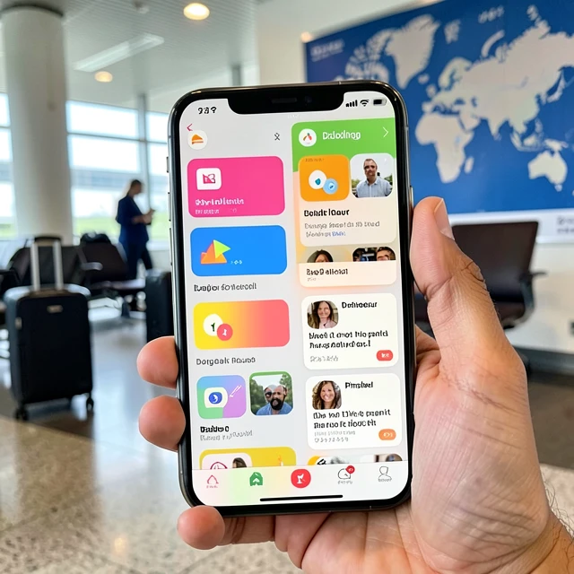 Smartphone displaying top language learning apps for on-the-go practice