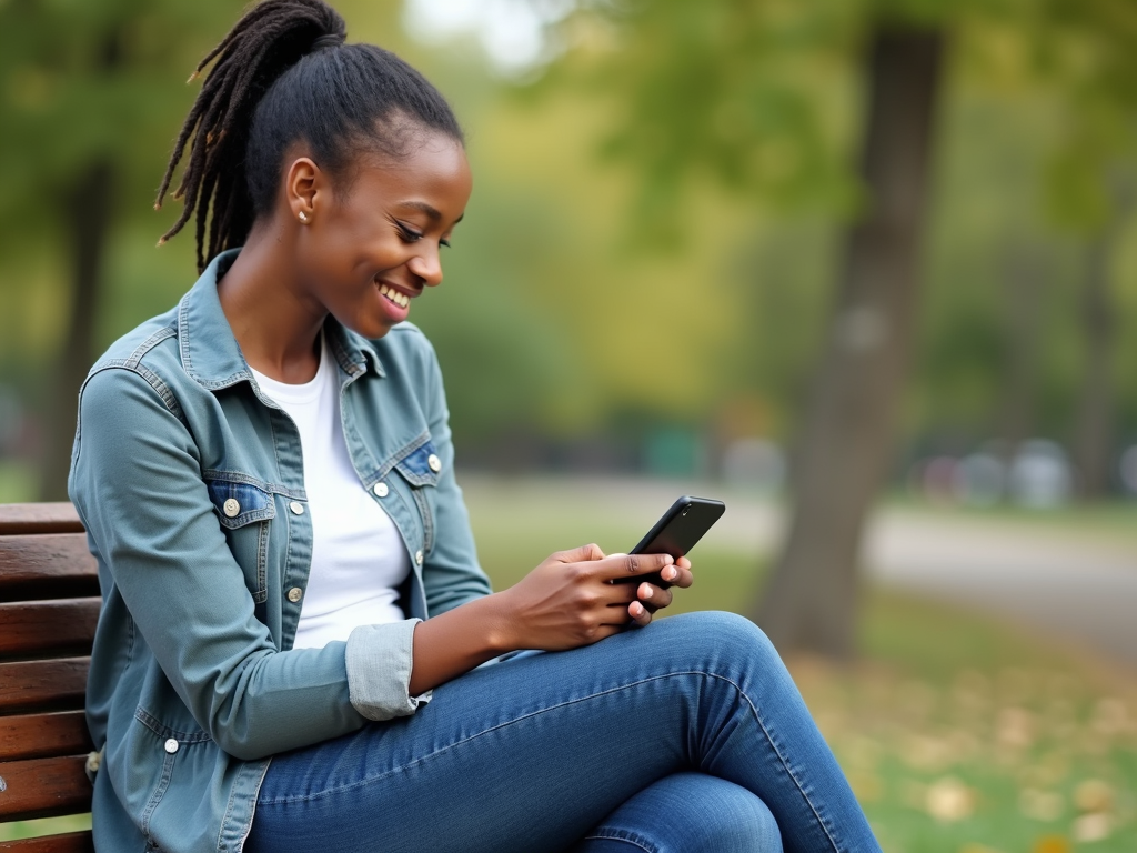 Volunteer using a language app