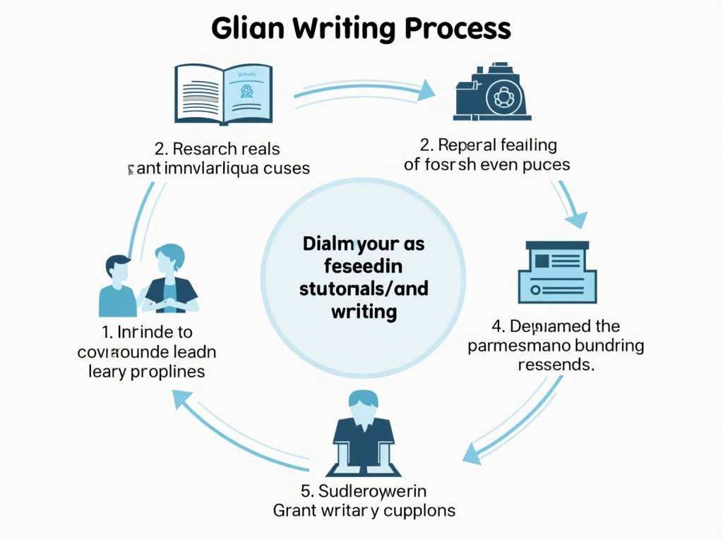 Grant writing process infographic