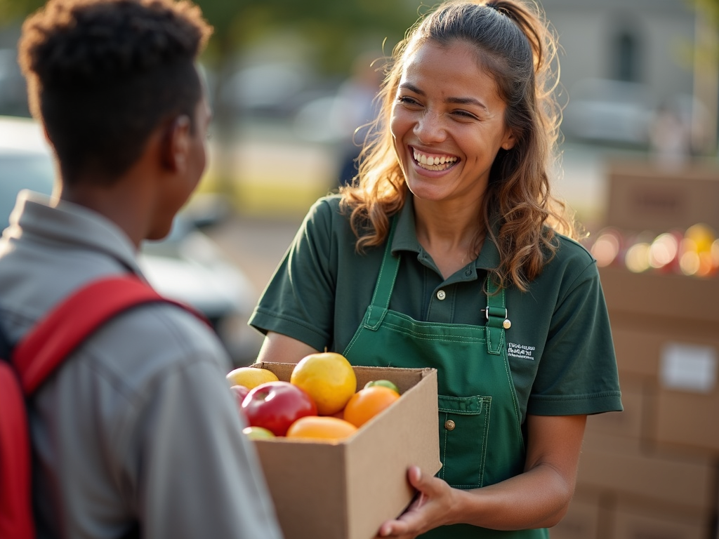 Volunteer at food bank