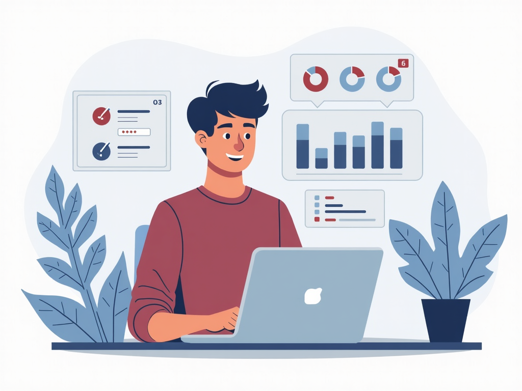 A person analyzing email marketing metrics on a laptop.