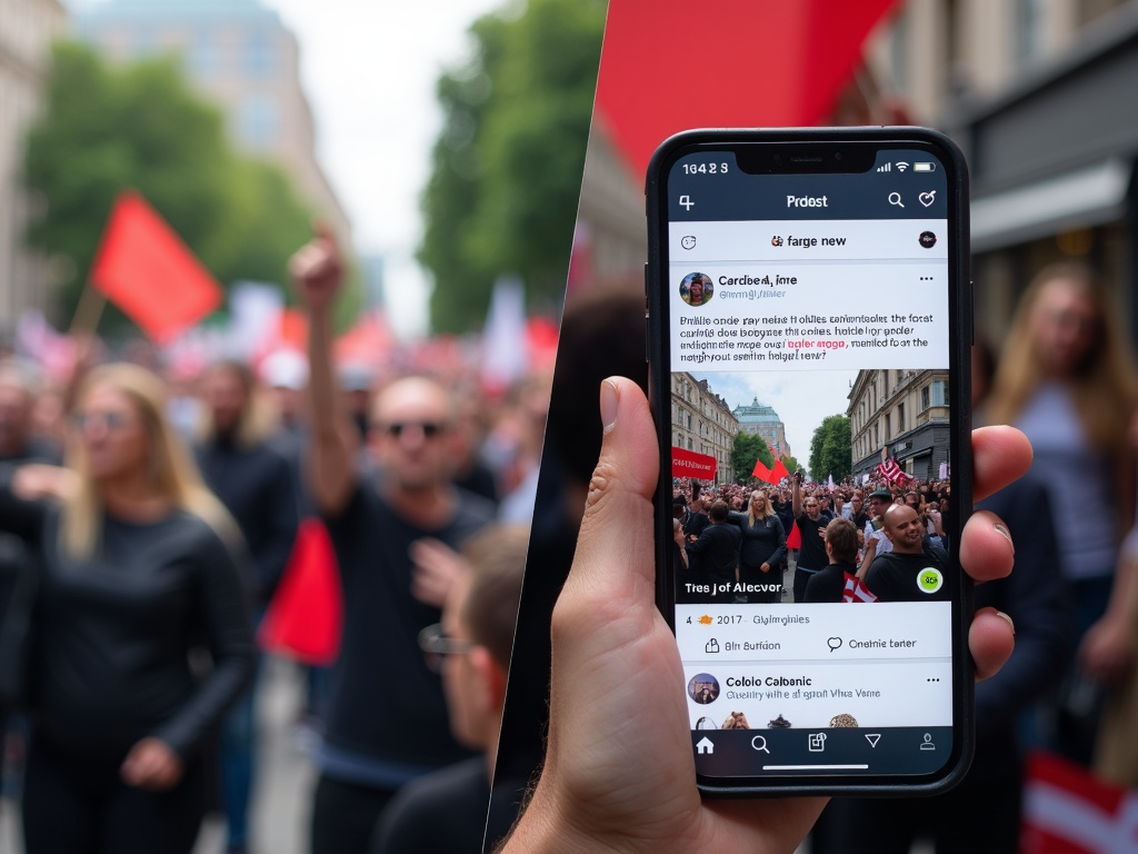 Contrast of activism and misinformation