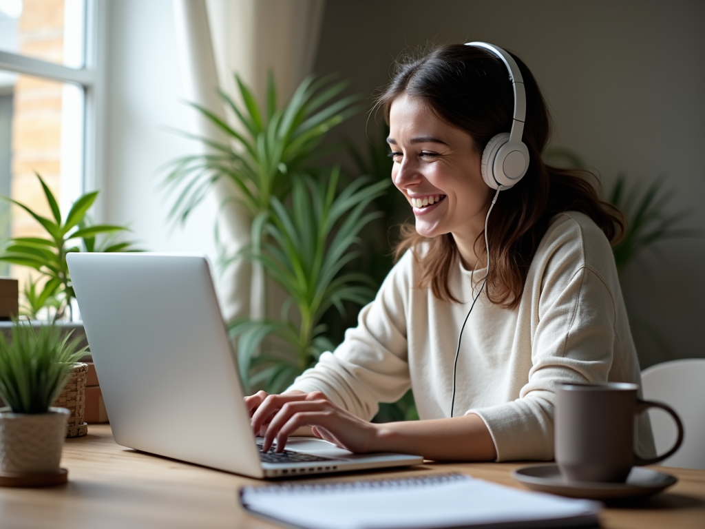 Person volunteering online