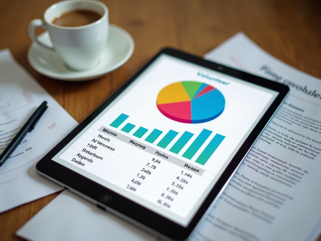 Nonprofit reviewing volunteer program data