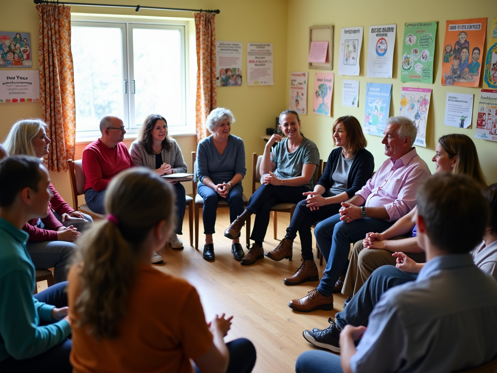 Community members in a meeting