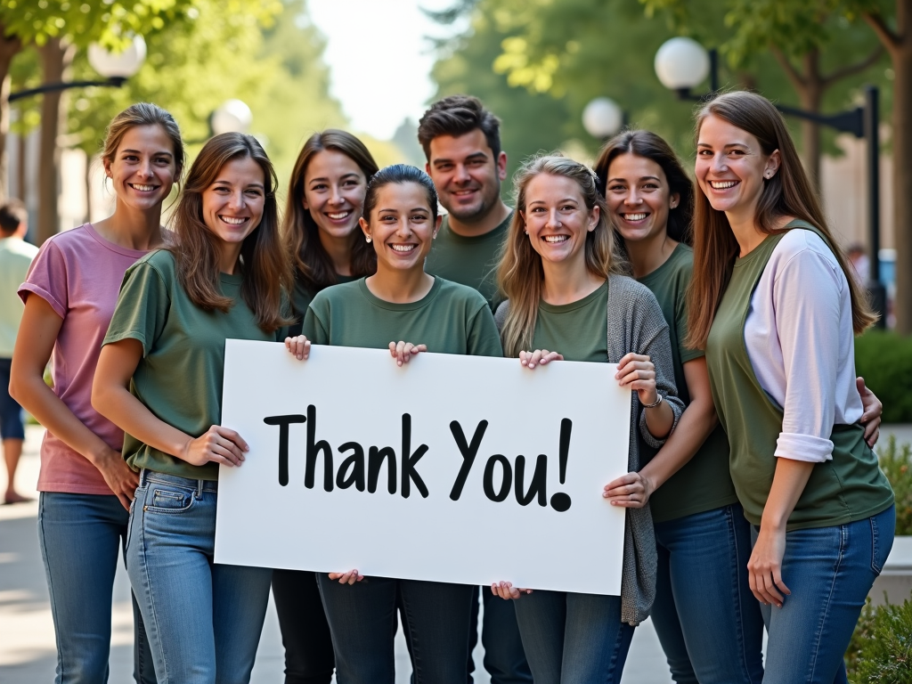 Volunteers celebrating success