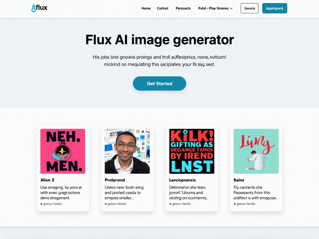 Flux AI image generator homepage
