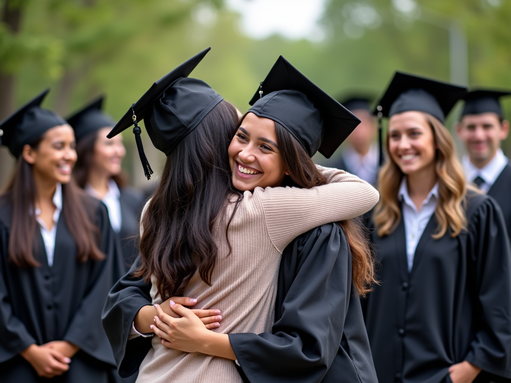 Graduating students celebrating with community partners