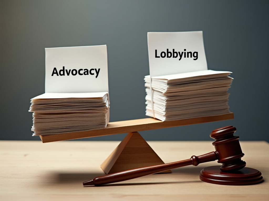 Balancing advocacy and lobbying activities.