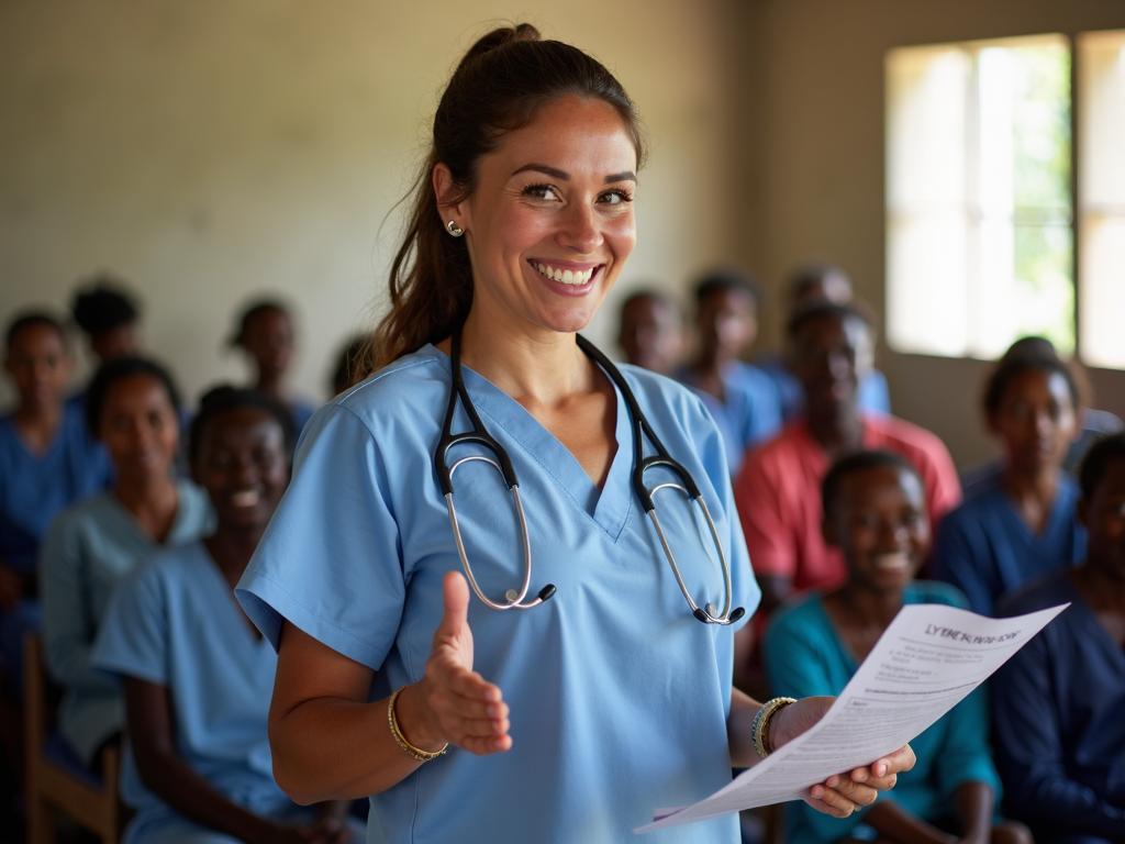 Local healthcare worker leading a training session
