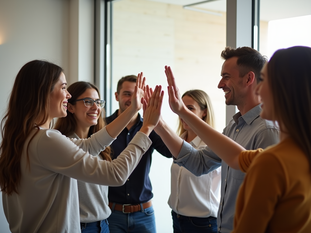 Team celebrating success