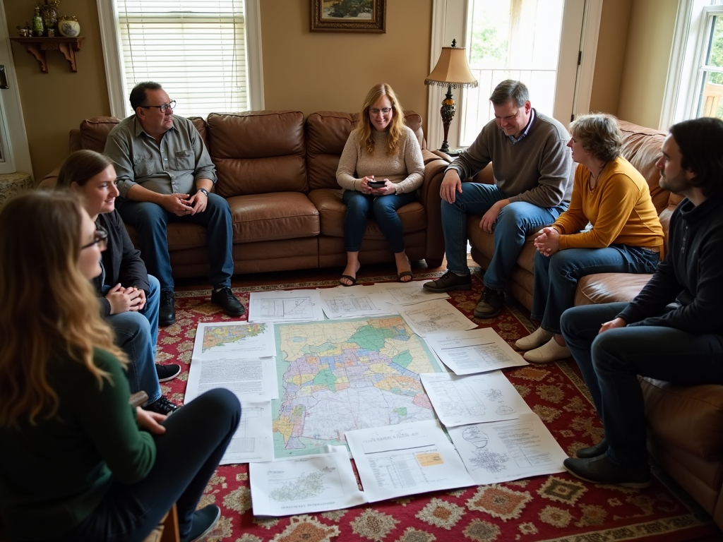 Neighbors planning an advocacy campaign