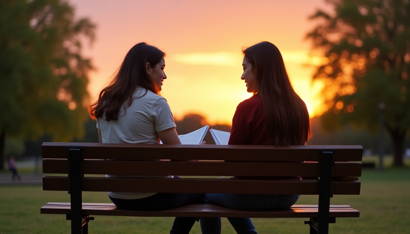 Volunteer and local teen in a language exchange