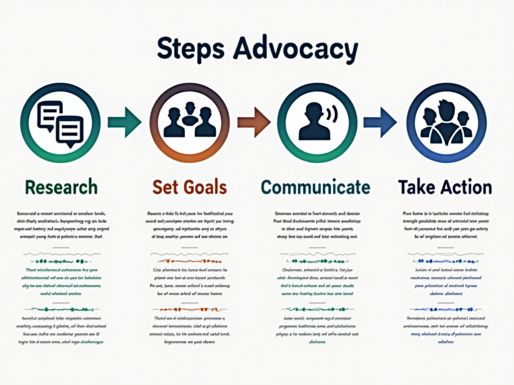 Infographic of advocacy steps