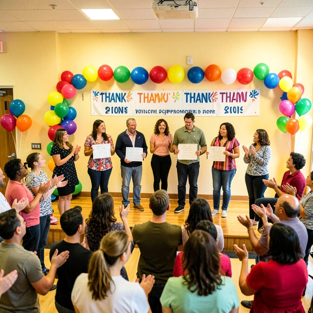 Volunteers celebrated at an appreciation ceremony