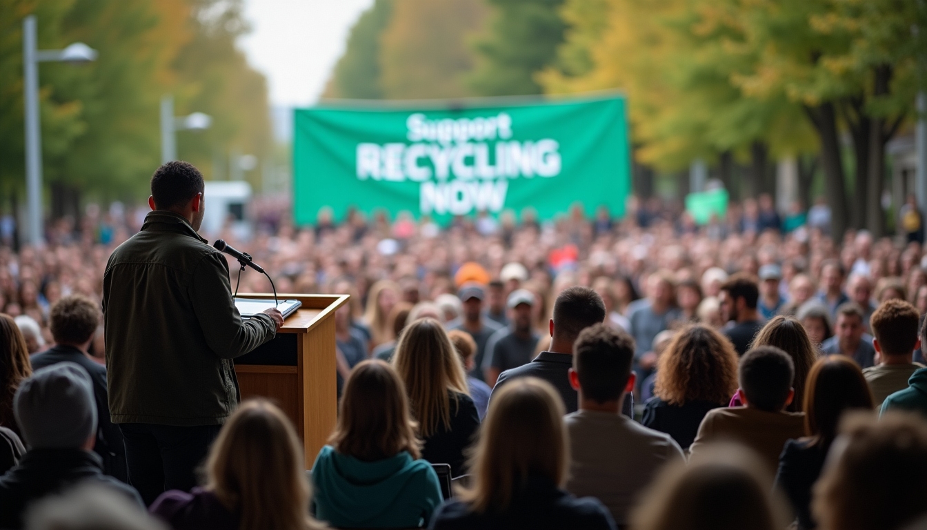 Advocate speaking at a rally