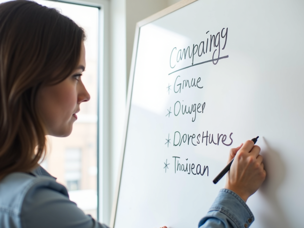Person planning campaign goals